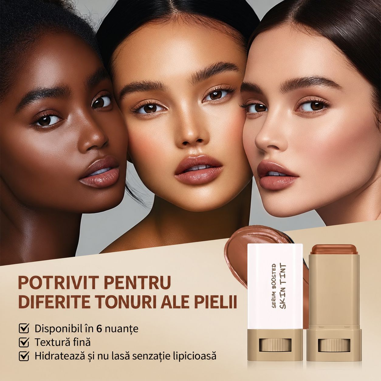 Beauty Skin Stick™ – Stick pentru un Ten Uniform, Hidratat și Luminos